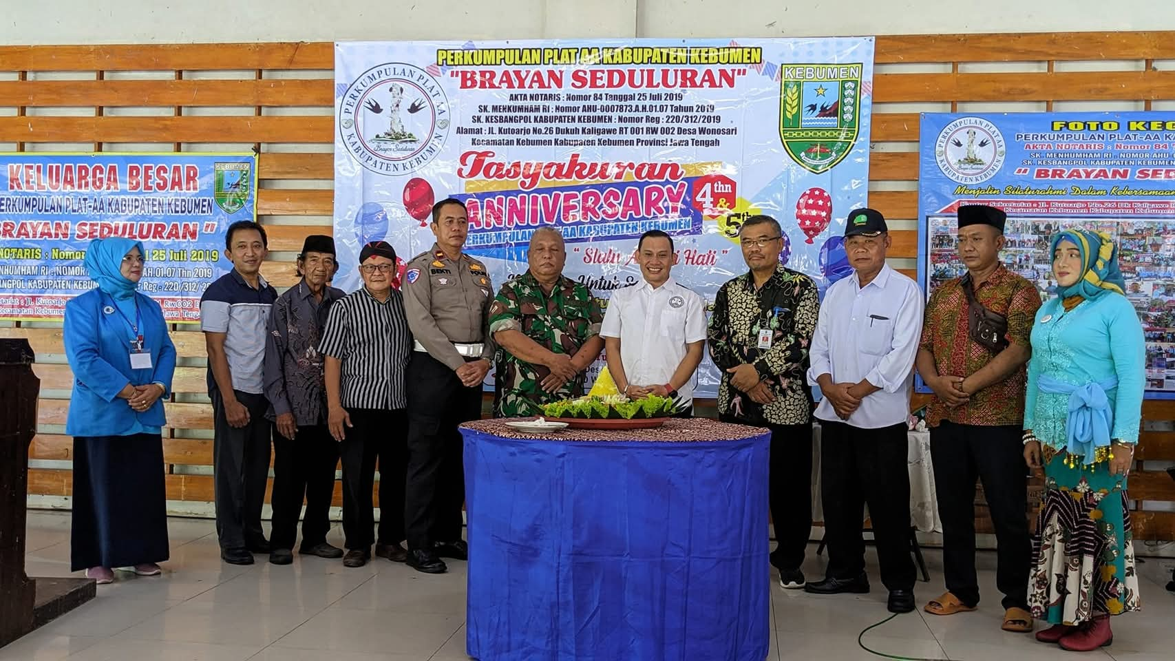 Tasyakuran HUT ke-4 dan ke-5, Komunitas Plat AA Kebumen Gelar Bakti Sosial dan Seni Budaya